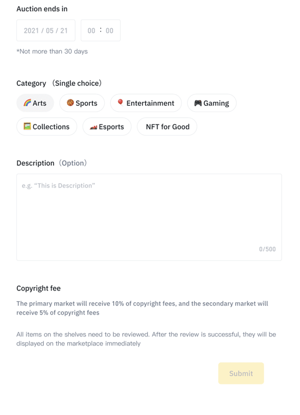 Determine the end date of listing, write appropriate descriptions, and categorize to be able to reach potential customers