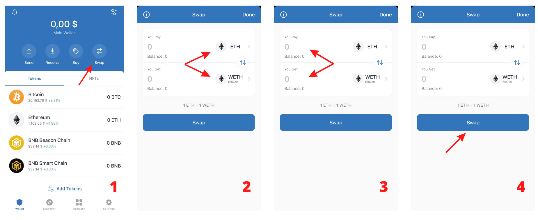 Instructions for using a decentralized exchange