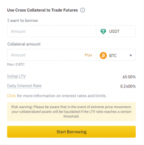 Borrow USDT to trade Futures