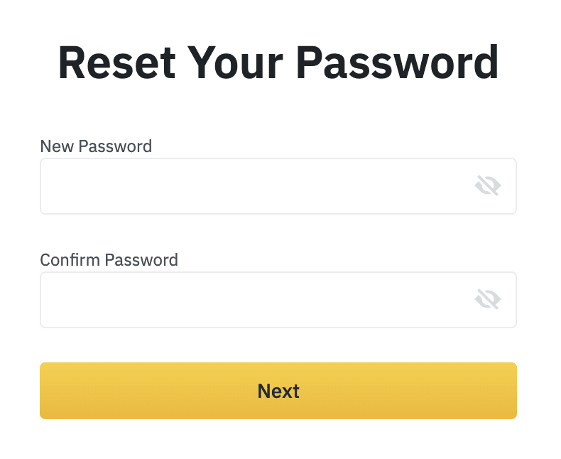 Nhập mật khẩu mới của bạn và nhấn vào [Next].