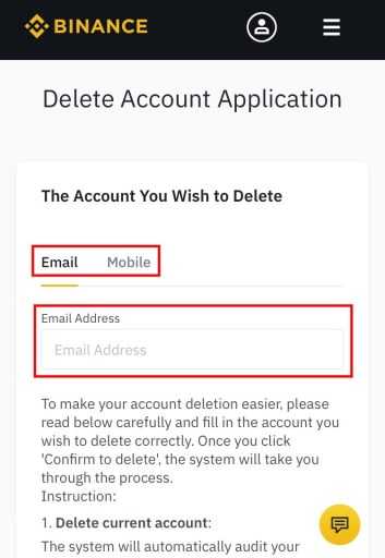 Enter a phone or Email to delete your account