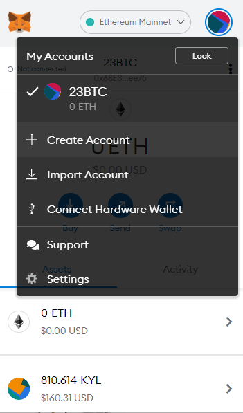 Select [Create Account]