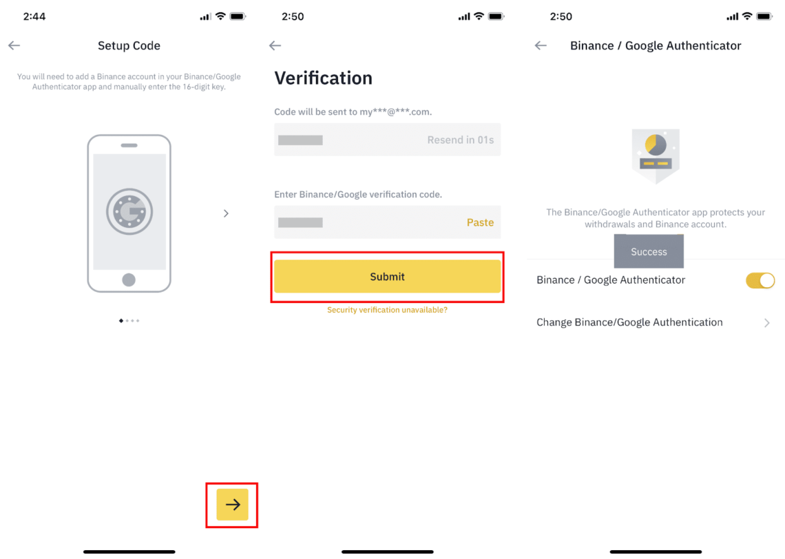 binance two factor authentication lost