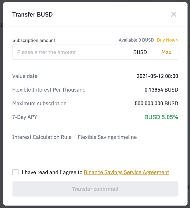 Cách sử dụng Flexible Savings trên Binance