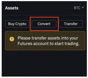 How to access Binance Convert Web