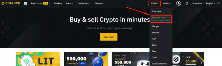 Cách nạp tiền pháp định lên sàn Binance 