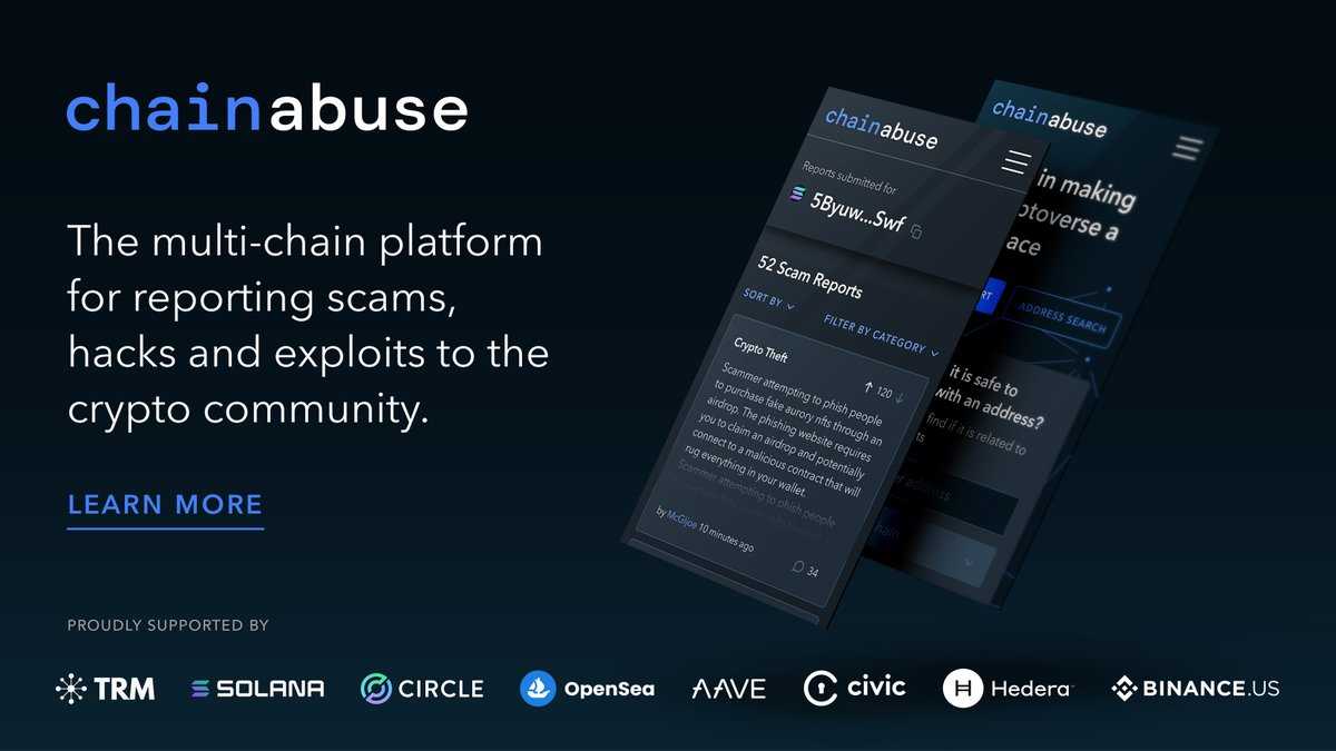 Binance.US team up to launch Chainabuse to reduce scams