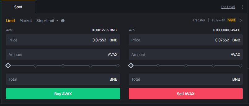 cách trade coin trên Binance