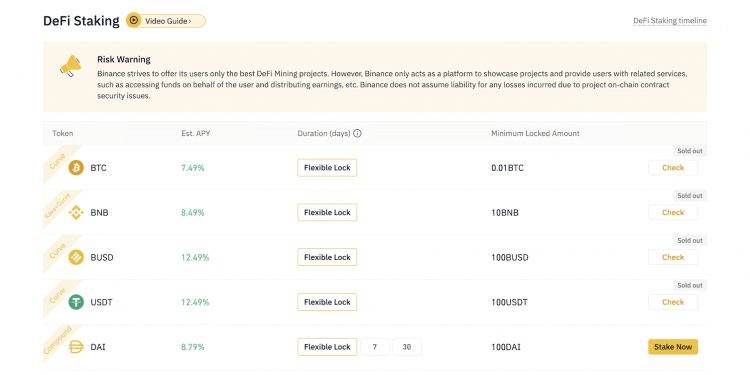 DeFi Staking Form