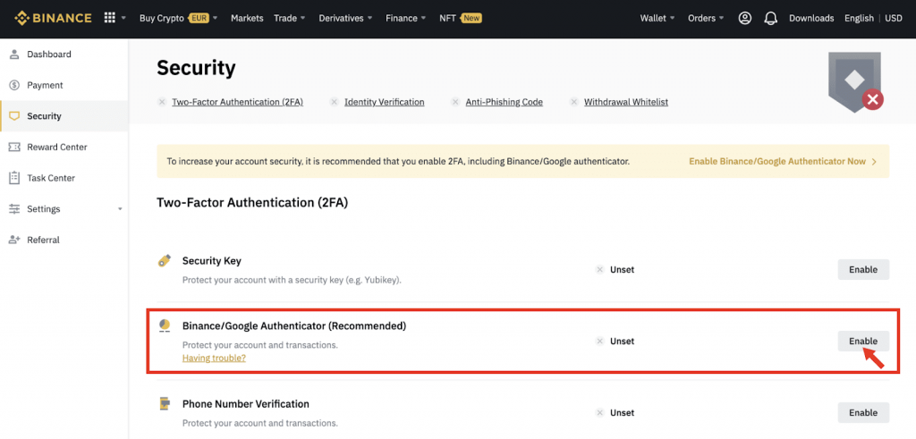 Cách cài đặt Binance Authenticator