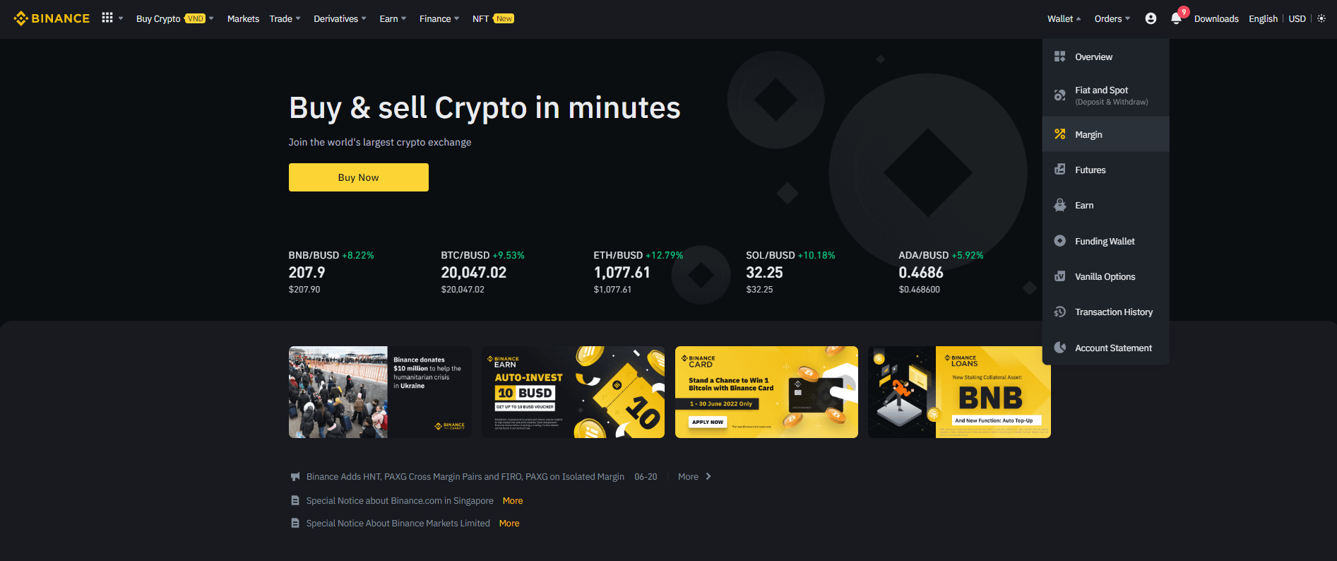 How to login to Margin on Binance