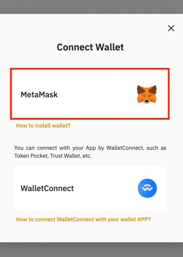 Nhấn vào [MetaMask].