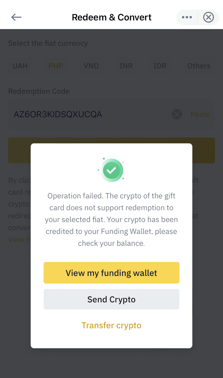Select [View my funding wallet]