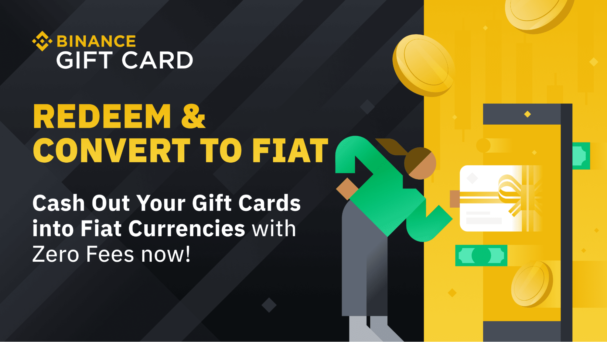 Instructions on how to redeem a Binance gift card